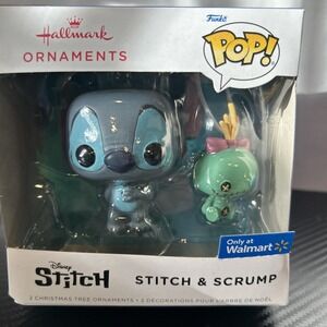 Hallmark Ornament Disney Stitch and Scrump Funko POP! Christmas‎ NEW